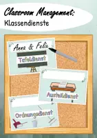 Vorschau - Poster - Classroom Management: Klassendienste (Schilder) - Deckblatt