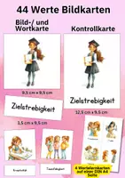 Vorschau - Bildkarten - Werte-Bildkarten Kinder – 48 Karten mit Mädchen-Illustrationen für Wertebewusstsein und Sprache - Seite 3