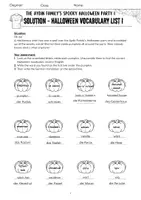 Vorschau - Arbeitsblätter - "The Aydin Family’s Spooky Halloween Party" – Halloween Vocabulary Exercise I - Seite 2