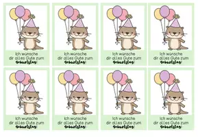 Vorschau - Anderer Materialtyp - Glückwunschskarte zum Geburtstag für deine Otterklasse - Seite 1