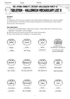 Vorschau - Arbeitsblätter - “The Aydin Family’s Spooky Halloween Party” – Halloween Vocabulary Exercise II - Seite 1