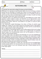 Vorschau - Arbeitsblätter - Biotechnologie Arbeitsblätter mit Fragen + Lösungen Technik AB - Seite 1