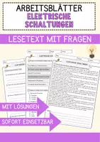 Vorschau - Arbeitsblätter - Elektrische Schaltungen Arbeitsblätter mit Fragen + Lösungen Technik AB - Deckblatt