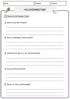 Vorschau - Arbeitsblätter - Holzverarbeitung Arbeitsblätter mit Fragen + Lösungen Technik AB - Seite 3