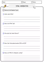 Vorschau - Arbeitsblätter - HTML-Webseiten Arbeitsblätter mit Fragen + Lösungen Technik AB - Seite 3