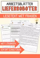 Vorschau - Arbeitsblätter - Lieferroboter Arbeitsblätter mit Lösungen Natur und Technik - Deckblatt