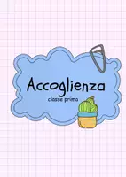 anteprima - Esercizi - ACCOGLIENZA CLASSE PRIMA 1 - Pagina di copertina