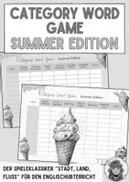 Vorschau - Spiele - Summer: Category Word Game (Stadt, Land, Fluss mit sommerlichen Kategorien) / English Game / ESL / Warm-up - Seite 3
