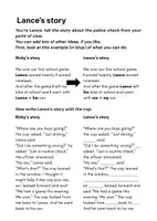 Vorschau - Arbeitsblätter - Lance’s story (A story of friendship) - Deckblatt
