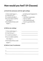 Vorschau - Arbeitsblätter - If-Clauses (Type 2) - How would you feel? - Deckblatt