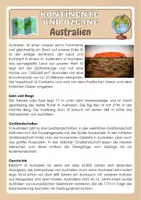 Vorschau - Arbeitsblätter - Kontinente und Ozeane - Australien - Seite 1
