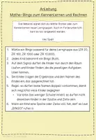 Vorschau - Arbeitsblätter - Aufwärmspiel Mathebingo zum Warmrechnen und Kennenlernen - Seite 1