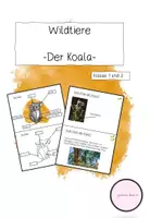 Vorschau - Arbeitsblätter - Lerntheke: Der Koala (Wildtiere) - Deckblatt