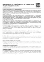 Aperçu - Feuilles d'exercices - Les causes et les conséquences de l'exode rural et de la migration urbaine - Page 1