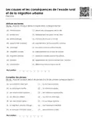 Aperçu - Feuilles d'exercices - Les causes et les conséquences de l'exode rural et de la migration urbaine - Page 2