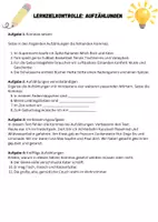 Vorschau - Test - Lernzielkontrolle Kommas bei Aufzählungen - Deckblatt