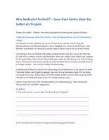 Vorschau - Arbeitsblätter - Jean-Paul Sartre - Das Selbst als Projekt - Seite 1