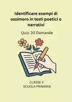 anteprima - Quiz - Quiz: Identificare esempi di ossimoro in testi poetici o narrativi - Pagina di copertina
