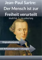 Vorschau - Arbeitsblätter - Jean-Paul Sartre - Der Mensch ist zur Freiheit verurteilt - Deckblatt