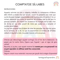 Vista previa - Tarjetas / Manipulativos - Comptatge síl·labes primavera - página 1