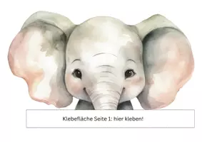 Vorschau - Mal- und Bastelvorlagen - Türschild Elefantenklasse - Seite 1