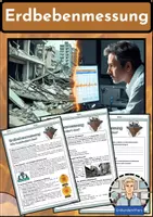 Vorschau - Arbeitsblätter - ERDBEBEN - Wie werden sie gemessen? Ausführliche Erklärung mit Aufgaben und Lösungen - Deckblatt