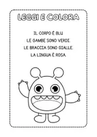 anteprima - Testo - Letture in stampatello maiuscolo - Leggi e colora i mostri - Pagina 3