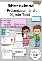 Vorschau - Präsentationen/Tafelbilder - Elternabend Präsentation für die Digitale Tafel - Deckblatt