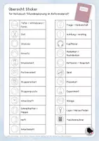 Vorschau - selbst erstellte Cliparts/Grafiken - Digitales Notizbuch Unterrichtsplanung im Referendariat - Seite 2