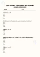 anteprima - Quiz - Quiz: Usare le tabelline per moltiplicare numeri entro 10x10 (calcolare prodotti e quozienti con tabelline) - Pagina 1