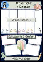 Vorschau - Mal- und Bastelvorlagen - Ordnerrücken & Etiketten – Ordnung im Klassenzimmer | Grundschule - Deckblatt