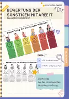 Vorschau - Arbeitsblätter - Naturwissenschaften: Bewertung der sonstigen Mitarbeit - Deckblatt