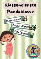 Vorschau - Bildkarten - Klassendienste Pandaklasse - Deckblatt