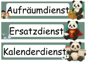 Vorschau - Bildkarten - Klassendienste Pandaklasse - Seite 3