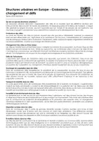Aperçu - Feuilles d'exercices - Structures urbaines en Europe - Croissance, changement et défis - Page 1