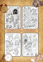 Voorbeeld - Kleurplaten: thema tijdreizen - Voorblad