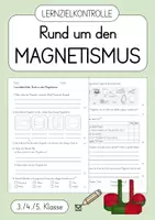 Vorschau - Arbeitsblätter - Magnetismus - Lernzielkontrolle / Test (3./4./5. Klasse) - Deckblatt