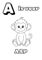 Voorbeeld - ABC kleurboek voor kinderen: thema dieren - Pagina 2