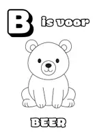 Voorbeeld - ABC kleurboek voor kinderen: thema dieren - Pagina 3