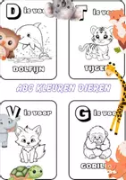 Voorbeeld - ABC kleurboek voor kinderen: thema dieren - Voorblad
