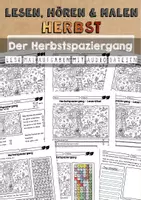 Vorschau - Arbeitsblätter - Lesen Hören Malen HERBST Baumhaus im Wald - Deckblatt