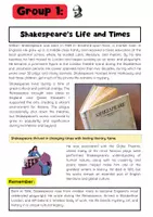 Vorschau - Arbeitsblätter - William Shakespeare Group Work – Plays, Life, Language, and Legacy - Seite 1