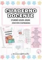 Vista previa - Para docentes: organización, planificación y formación - CUADERNO DOCENTE CURSO 25/26- EDICIÓN CAPIBARAS - Portada