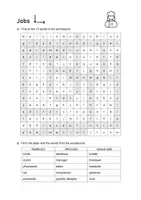 Vorschau - Arbeitsblätter - Jobs Word Search: Vocabulary (English) - Seite 2