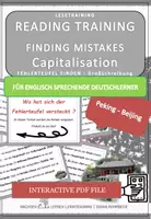 Vorschau - Fördermaterial/Inklusion - DaF / DaZ Englisch: Peking Spezial: Fehlerteufel Lesekarten Großschreibung - Seite 1