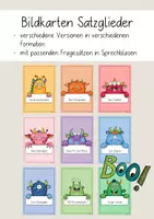 Vorschau - Bildkarten - Bildkarten Satzglieder Klasse 3/4 - Deckblatt