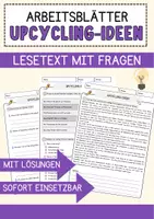 Vorschau - Arbeitsblätter - Upcycling-Ideen Arbeitsblätter mit Lösungen Ethik - Deckblatt