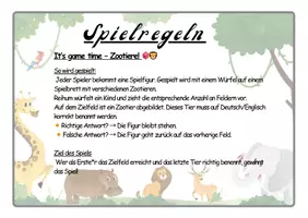 Vorschau - Spiele - Board Game - Zoo animals, Zootiere - Seite 1
