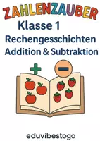 Vorschau - Arbeitsblätter - Rechengeschichten Addition & Subtraktion Klasse 1 - Deckblatt
