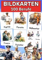 Vorschau - Bildkarten - Berufe Bildkarten für DaZ/DaF – 100 Karten zur Wortschatzarbeit, Sprachförderung & Gesprächsanlässen - Deckblatt